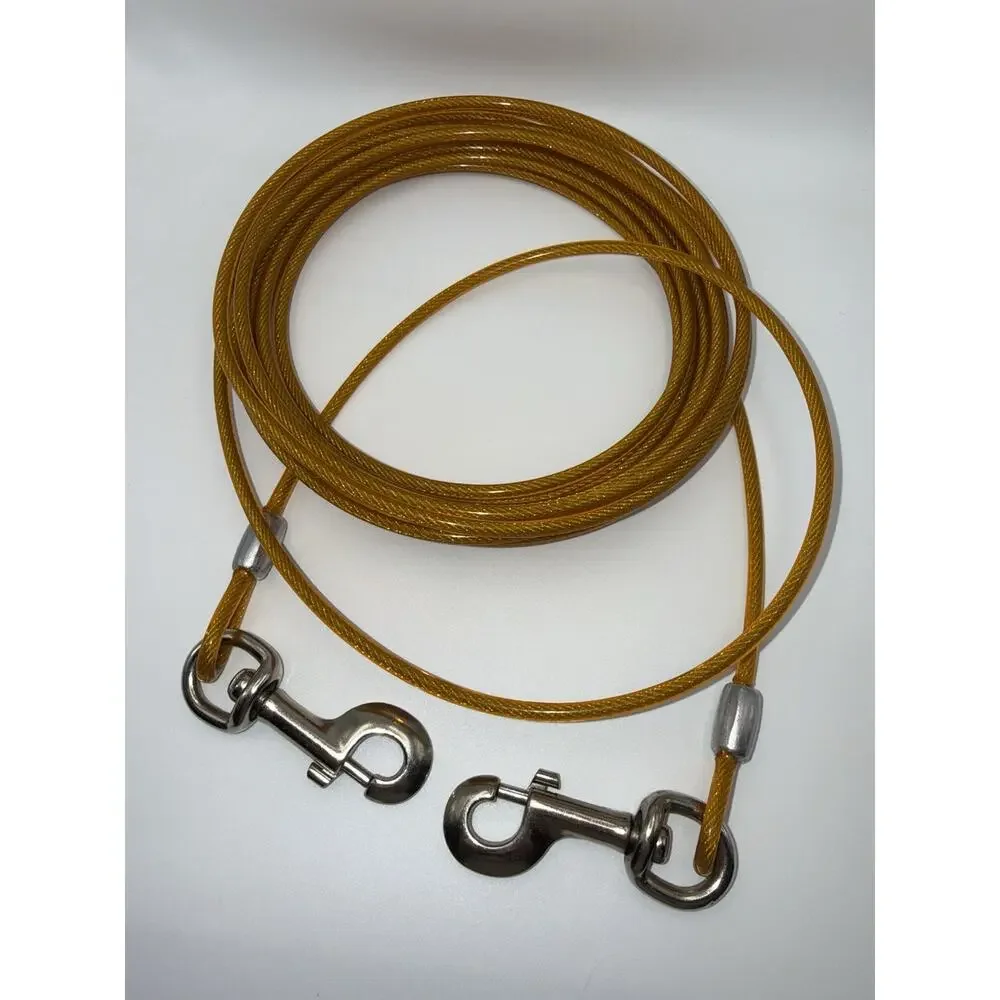 Dog Tie Out Cable 20 Feet, Tie Out Cable for Dogs Heavy Duty Up to 165 LBS, Dog